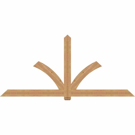 Ekena Millwork Redmond Timber Gable Bracket, Western Red Cedar, 108"W x 49"H x 1 1/2"D x 5 1/2"F, 11/12 Pitch GBW108X49X0206RED00SWR